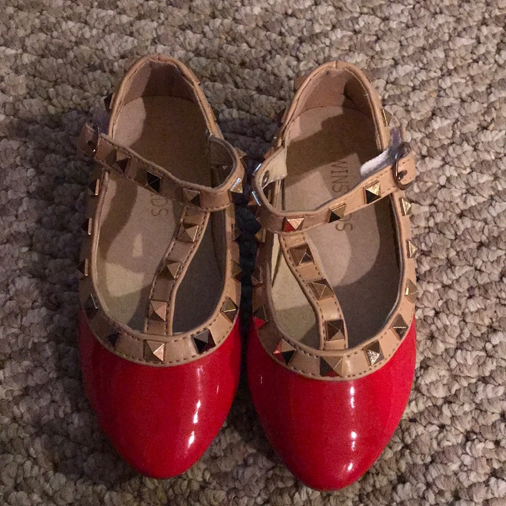 Stud ballet flats little girl